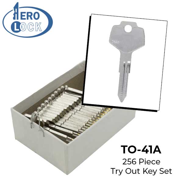 Aerolock - TO-41A - Nissan/Subaru - All Locks Try-Out Key Set - DA25 - 256 Keys