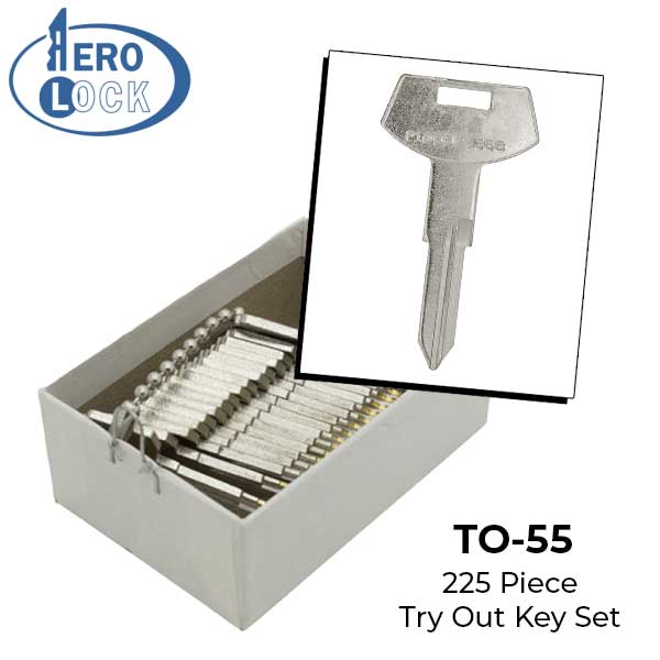 AeroLock - TO-55 - GM - Ignition/Door Locks Try-Out Key Set - B68 - 225 Keys