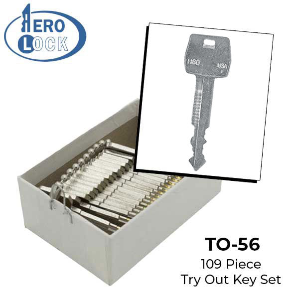 AeroLock - TO-56 - Ford 1991+ - Door Locks Try-Out Key Set - H60 - 109 Keys