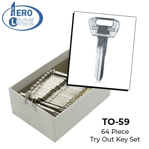 AeroLock - TO-59 - Suzuki 1988+ - Motorcycle Try-Out Key Set - SUZ12 - 64 Keys