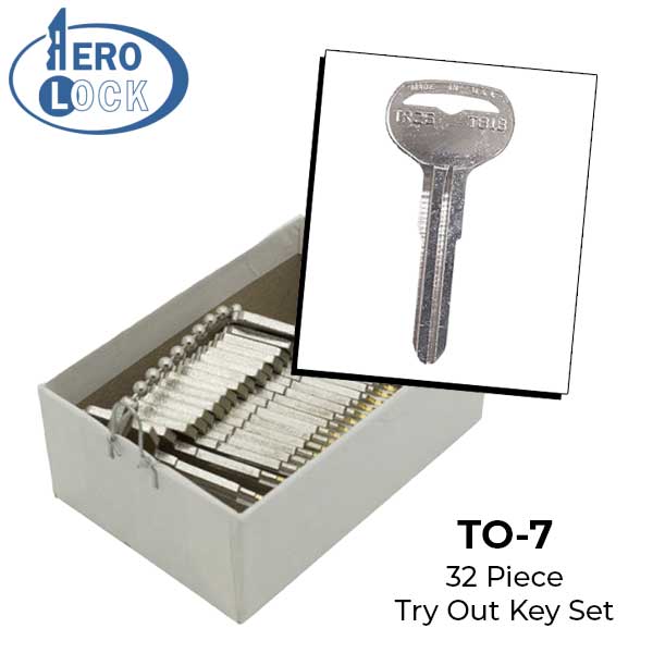 AeroLock - TO-7 - Toyota - All Locks Try-Out Set - TR26 - 32 Keys
