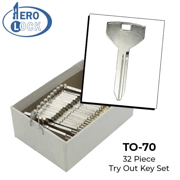 AeroLock - TO-70 - Chrysler 1994 - Door Locks Try-Out Set - Y157 - 32 Keys