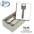 AeroLock - TO-85 - Ford - Glove Box Locks Try-Out Key Set - H75 - 16 Keys