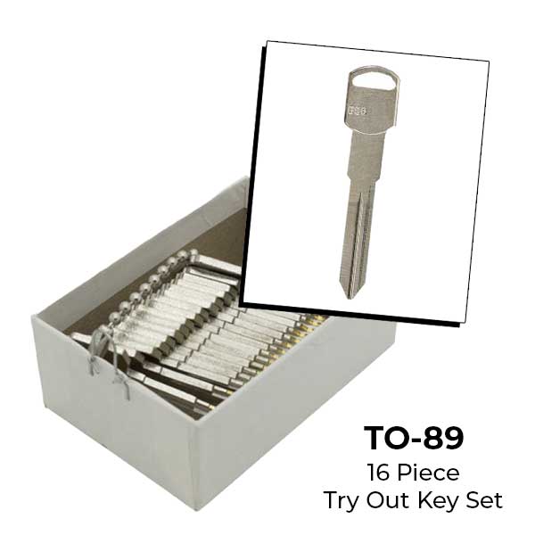 AeroLock - TO-89 - GM - Compartment Locks Try-Out Key Set - B86 - 16 Keys