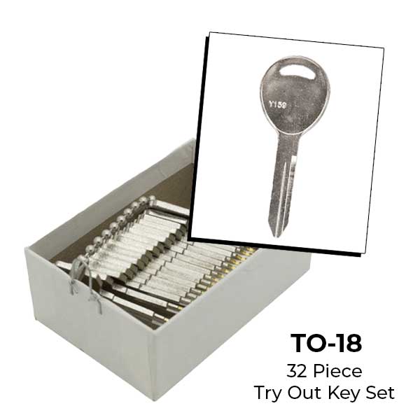 AeroLock - TO-93 - Chrysler 1998+ - All Locks Try-Out Key Set - Y159 - 256 Keys