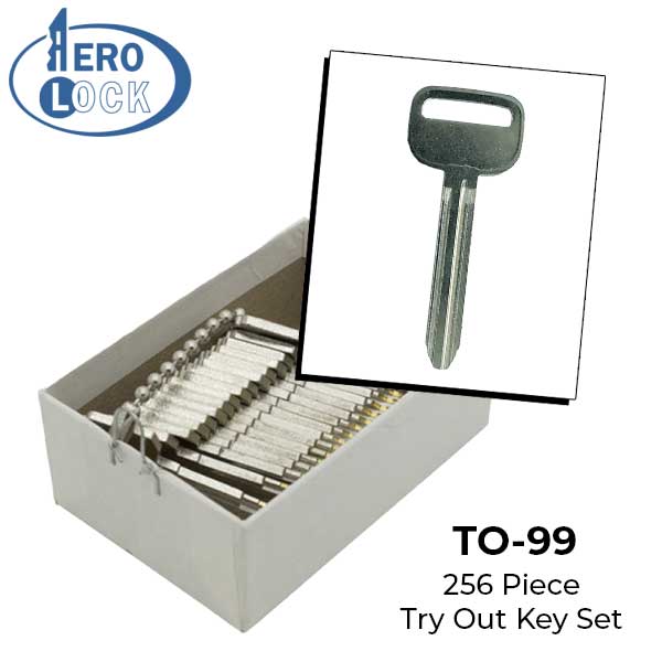 AeroLock - TO-99 - Toyota - All Locks Try-Out Key Set - TR47 - 256 Keys
