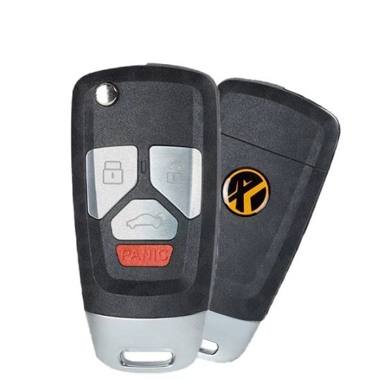 5 x Audi Style / 4-Button Universal Remote Flip Key for VVDI Key Tool (Wireless) (Pack of 5)
