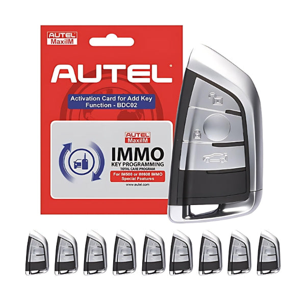 Autel - IKEYBRAZ3T - Software Card And 3-Button BMW-Style IKEY Bundle for BMW G-Chassis Vehicles
