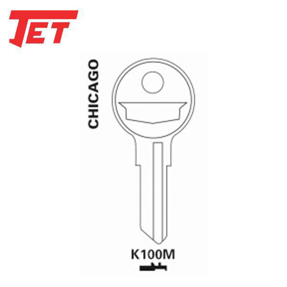 JET - K100M - Chicago - 6-Pin Wafer Cabinet Key