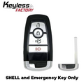 2017-2022 Ford / 4-Button Smart Key SHELL for M3N-A2C93142300 (AFTERMARKET)