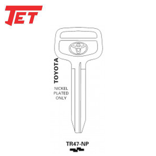 JET - TR47-NP - Toyota - Mechanical Key - Nickel Plated