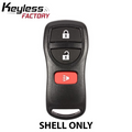 2005-2018 Nissan Keyless Entry Remote SHELL for CWTWB1U821 - Black (AFTERMARKET)