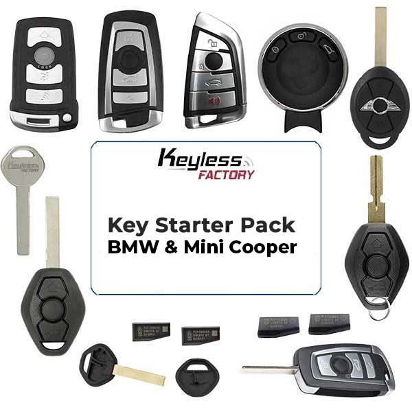 BMW / Mini Cooper Keys - Complete Starter Pack  (ALL YEARS) - for VVDI2 / IM608 / ACDP (AFTERMARKET)