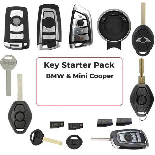 BMW / Mini Cooper Keys - Complete Starter Pack  (ALL YEARS) - for VVDI2 / IM608 / ACDP (AFTERMARKET)
