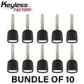 10 x 2003-2017 HO03 Honda / Acura Transponder Key (46 Chip) (AFTERMARKET) (Pack of 10)