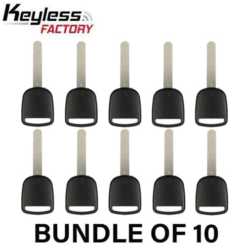 10 x 2003-2017 HO03 Honda / Acura Transponder Key (46 Chip) (AFTERMARKET) (Pack of 10)