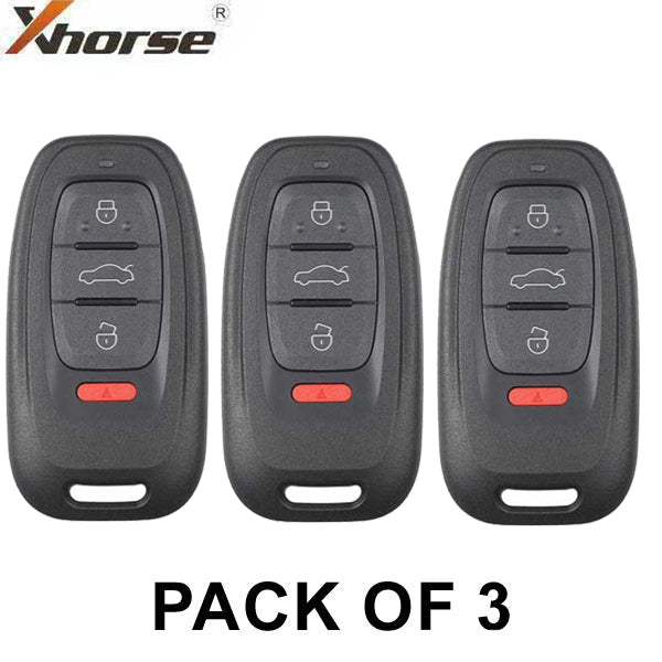 3 x Xhorse - 2013-2019 Audi / 4-Button Smart Key / BCM2 / 754J / Comfort Access / 315 MHz (Pack of 3)