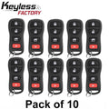 10 x 2002-2017 Nissan / Infiniti / 4-Button Keyless Entry Remote / KBRASTU15 (AFTERMARKET) (Pack of 10)