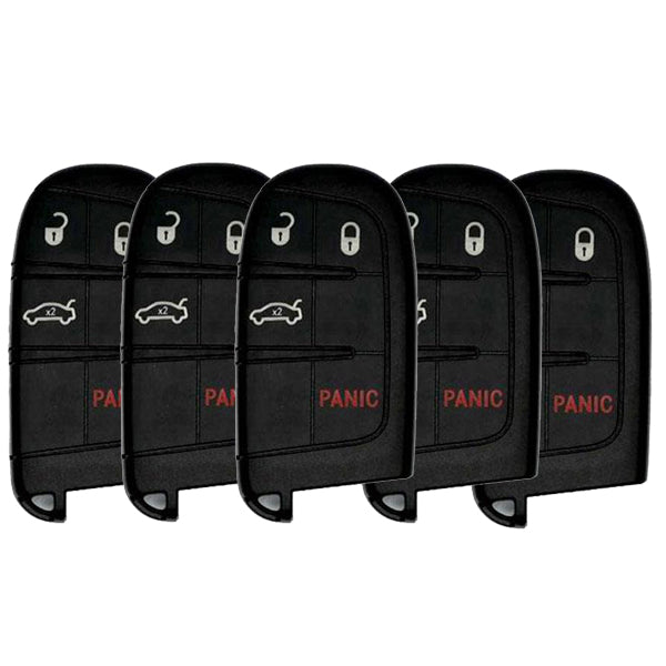 5 x 2011-2020 Dodge Chrysler / 4-Button Smart Key / PN: 68051387AD / M3N40821302 (AFTERMARKET) (Pack of 5)
