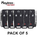 5 x 2014-2019 Chevrolet / GMC / 4-Button Keyless Entry Remote / PN: 22881480 / M3N32337100 (AFTERMARKET) (Pack of 5)