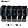 5 x Xhorse - XKFEF6EN / 4-Button Universal Remote Key for VVDI Key Tool (Wired) (Pack of 5)