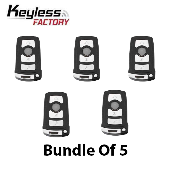 5 x 2002-2008 BMW 7 Series / 4-Button Smart Key / PN: 2911A-12133 / LX8766S / CAS1 / 315 MHz (AFTERMARKET) (BUNDLE OF 5)