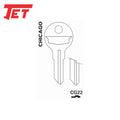 JET - CG22 - Chicago 5-Pin Key Blank
