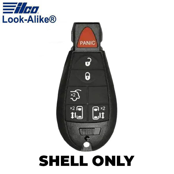 Ilco - 2008-2020 Chrysler Dodge - CHRY-POD6B1 - 6-Button Fobik Remote Key SHELL (AFTERMARKET)