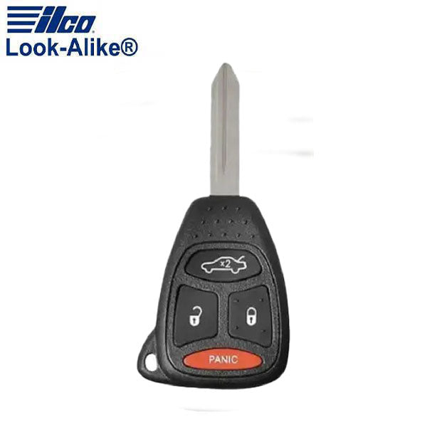 Ilco - 2006-2009 Chrysler - CHRY-RHK4B3 - 4-Button Remote Head Key SHELL (AFTERMARKET)
