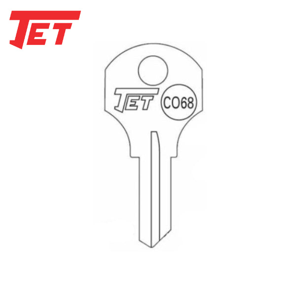 JET - Corbin Key Blank Brass Finish (CO68)