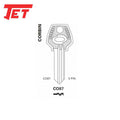 JET - 5-Pin Corbin Key Blank Brass Finish (CO87)