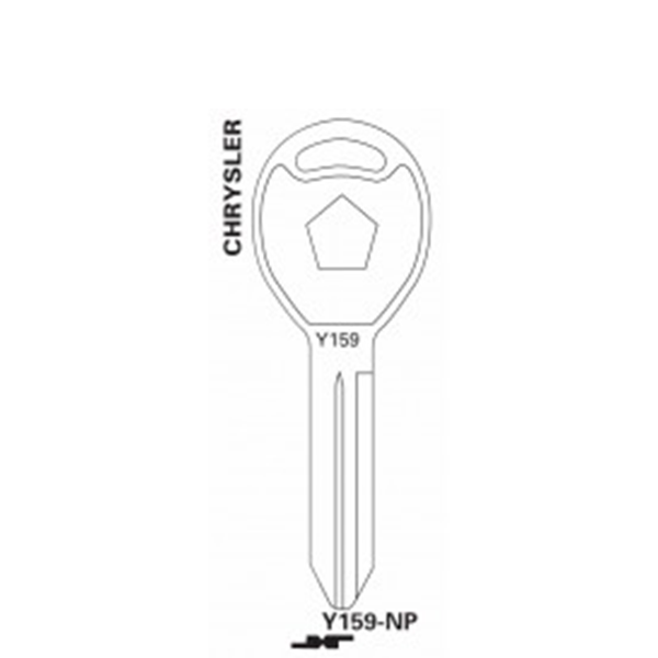 JET - Y159-NP - Chrysler Dodge Jeep - Mechanical Key - Nickel Plated
