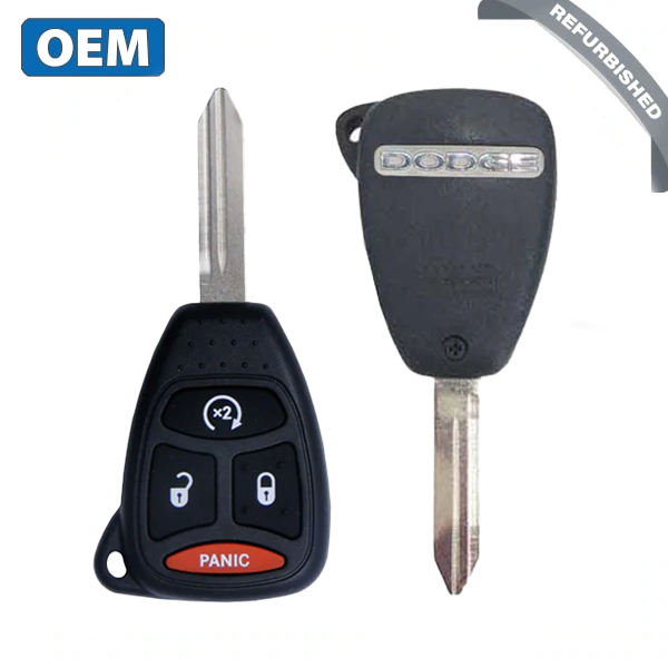2007-2011 Dodge Ram Durango Dakota / 4-Button Remote Head Key / PN: 68026372AB / KOBDT04A (OEM Refurb)
