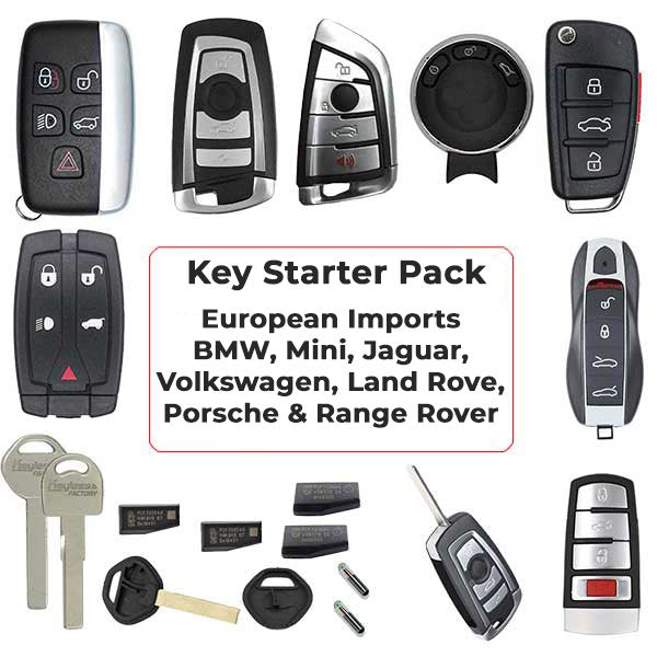 European Import Vehicle Keys Complete Starter Pack (ALL YEARS) - for VVDI2 / IM608 / ACDP (AFTERMARKET)