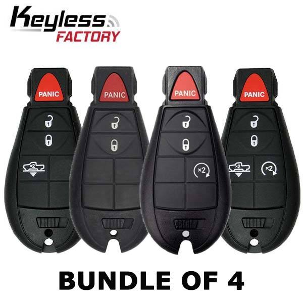 4 x 2013-2018 Dodge RAM / 3- & 4-Button Fobik Keys / GQ4-53T (Bundle of 4)