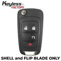 2010-2019 Chevrolet / 4-button Flip Key SHELL for OHT01060512 (AFTERMARKET)