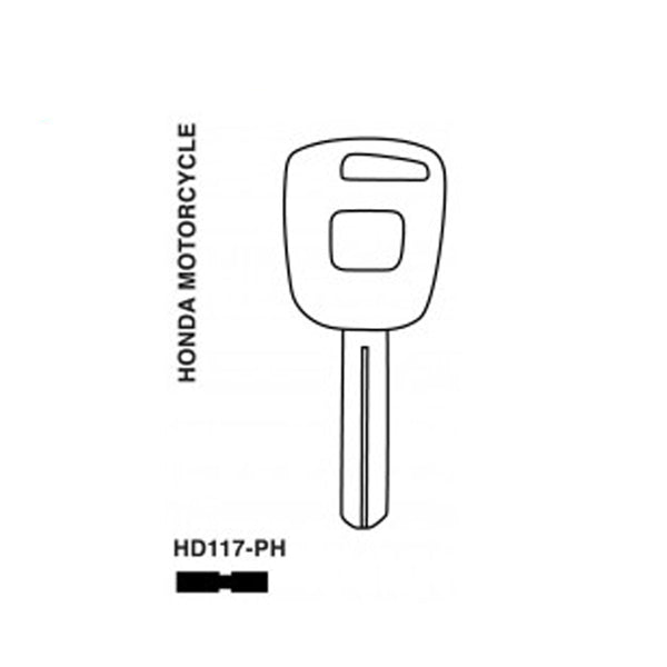 JET - HD117-PH -Honda CBR500R / 2014 NM4 X214 / 2014+ Interceptor 800 - 4-Track High Security Motorcycle Key
