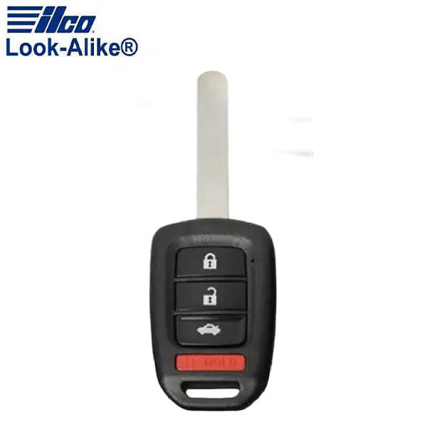 Ilco - 2013-2015 Honda Accord, Civic - HON-RHK4B3 - 4-Button Remote Head Key SHELL (AFTERMARKET)