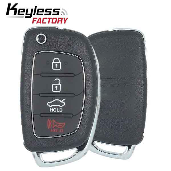 2015-2017 Hyundai Sonata / 4-Button Flip Key / PN: 95430-C1010 / TQ8-RKE-4F16 (AFTERMARKET)