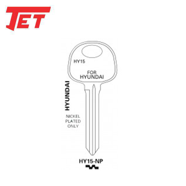 JET - HY15 - Hyundai / Kia - Mechanical Key - Nickel Plated