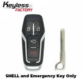 2013-2018 Ford / 4-Button Smart Key SHELL for M3N-A2C31243800, M3N-A2C31243300 (AFTERMARKET)