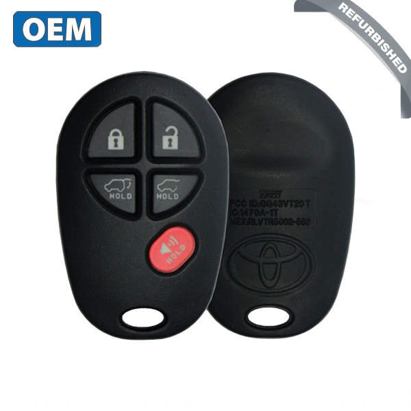 2007-2012 Toyota Highlander / 5-Button Keyless Entry Remote / PN: 89742-0W021 / GQ43VT20T (OEM Refurb)