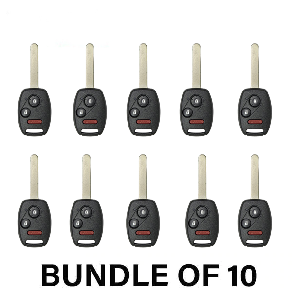 10 x 2006-2017 Honda Acura / 3-Button Remote Head Key / N5F-S0084A (AFTERMARKET) (BUNDLE OF 10)