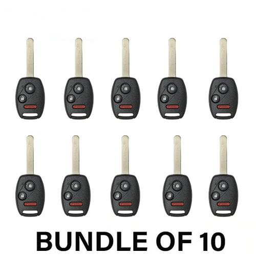 10 x 2006-2017 Honda Acura / 3-Button Remote Head Key / N5F-S0084A (AFTERMARKET) (BUNDLE OF 10)