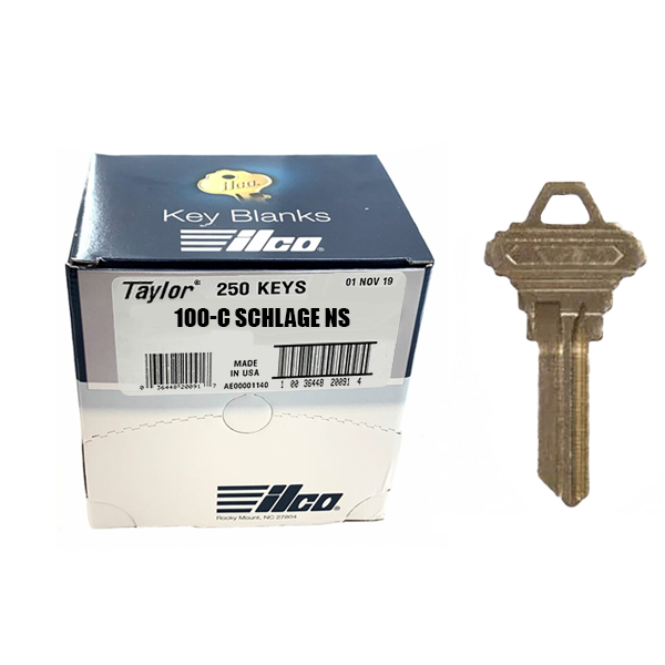Ilco - 100C-NS SCHLAGE Key Blank - 250 Pack