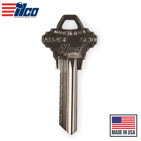 Ilco - A1145F-SC10 SCHL. Key Blank - 6 Pin or Disc