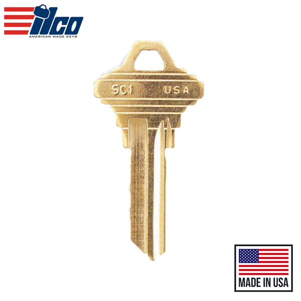 Ilco - SC1-BR SCHLAGE Key Blank - 250 Pack
