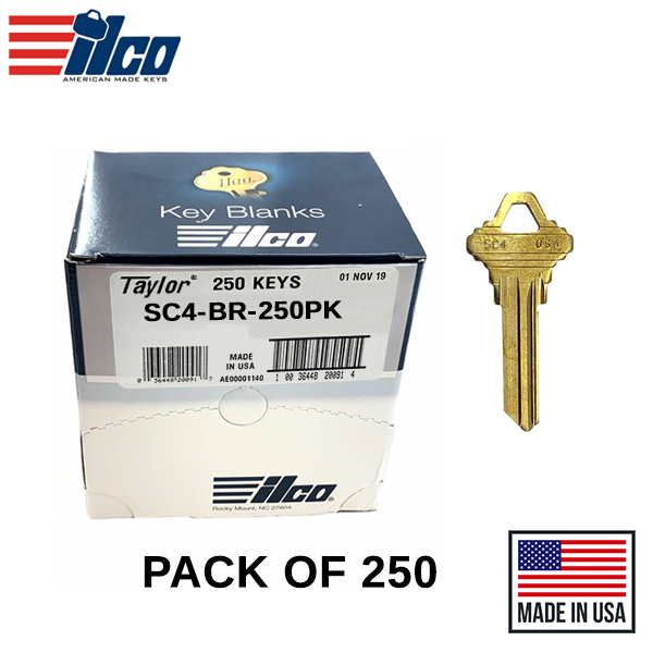 Ilco - SC4-BR Schlage Key Blank 250 Pack