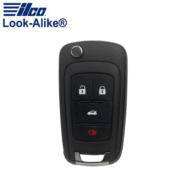 2013 - 2015 Buick / Chevy / GMC / 4-Button Remote Flip Key / PN: FLIP-GM-4B1HS / OHT01060512 (AFTERMARKET)