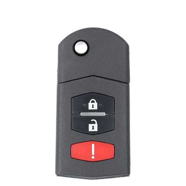 2006 - 2015 Mazda / 3-Button Flip Key / PN: CC43-67-5RYC / BGBX1T478SKE125-01 (AFTERMARKET)